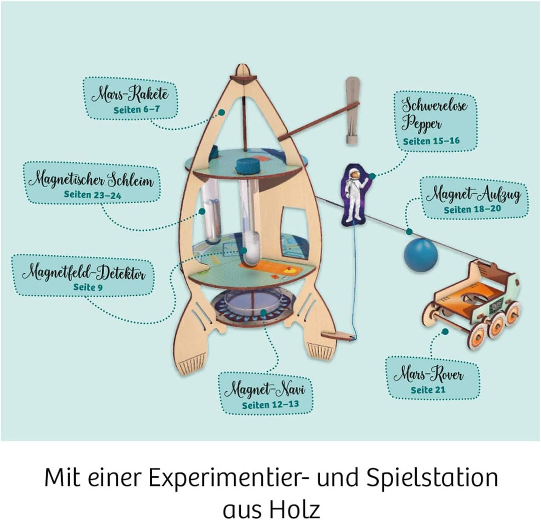 KOSMOS 606077 Pepper Mint und das Mars-Abenteuer, Erforsche Magnete und ihre unsichtbaren Kräfte auf