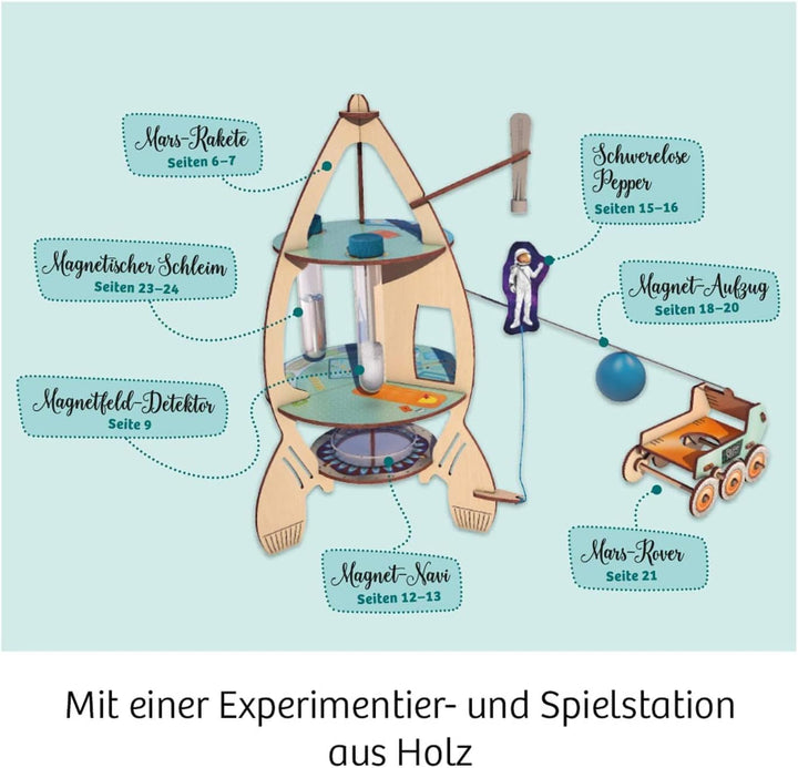 KOSMOS 606077 Pepper Mint und das Mars-Abenteuer, Erforsche Magnete und ihre unsichtbaren Kräfte auf