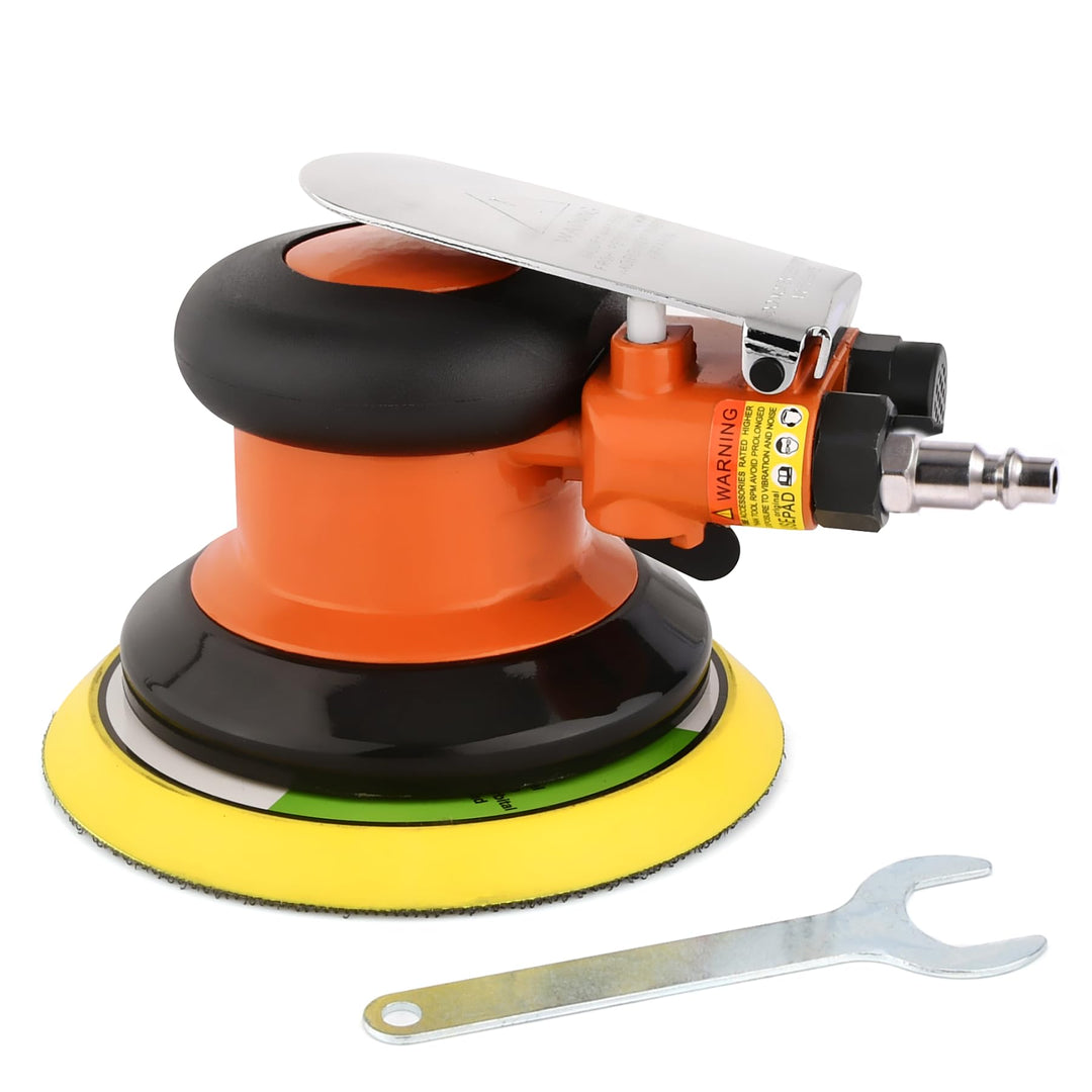 Druckluft Exzenterschleifer 150mm mini, Hochleistungs-Doppelwirkungs-Pneumatikschleifer Polierer mit