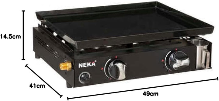 Neka Grillplatte mit Gas, 2 Flammen