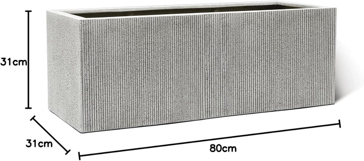 ESCHBACH® Pflanzkübel Box 80 Grau Rechteckig * 80 x 31 x 31 cm * 10 Jahre Garantie 80x31x31, 80x31x3