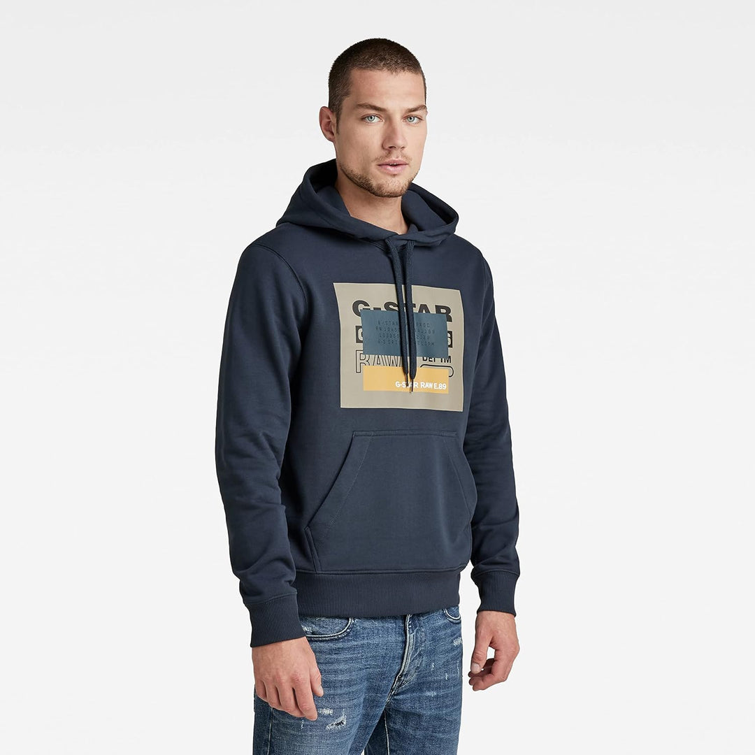 G-STAR RAW Herren Originals Hooded Sweatshirt Sweats, Blau (Dk Patriot Blue D21163-a613-7160)