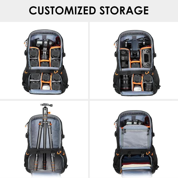 TARION Grosser Kamerarucksack Kamera Rucksack: Professionelle DSLR Drohnen Rucksack mit 17,3 Zoll La