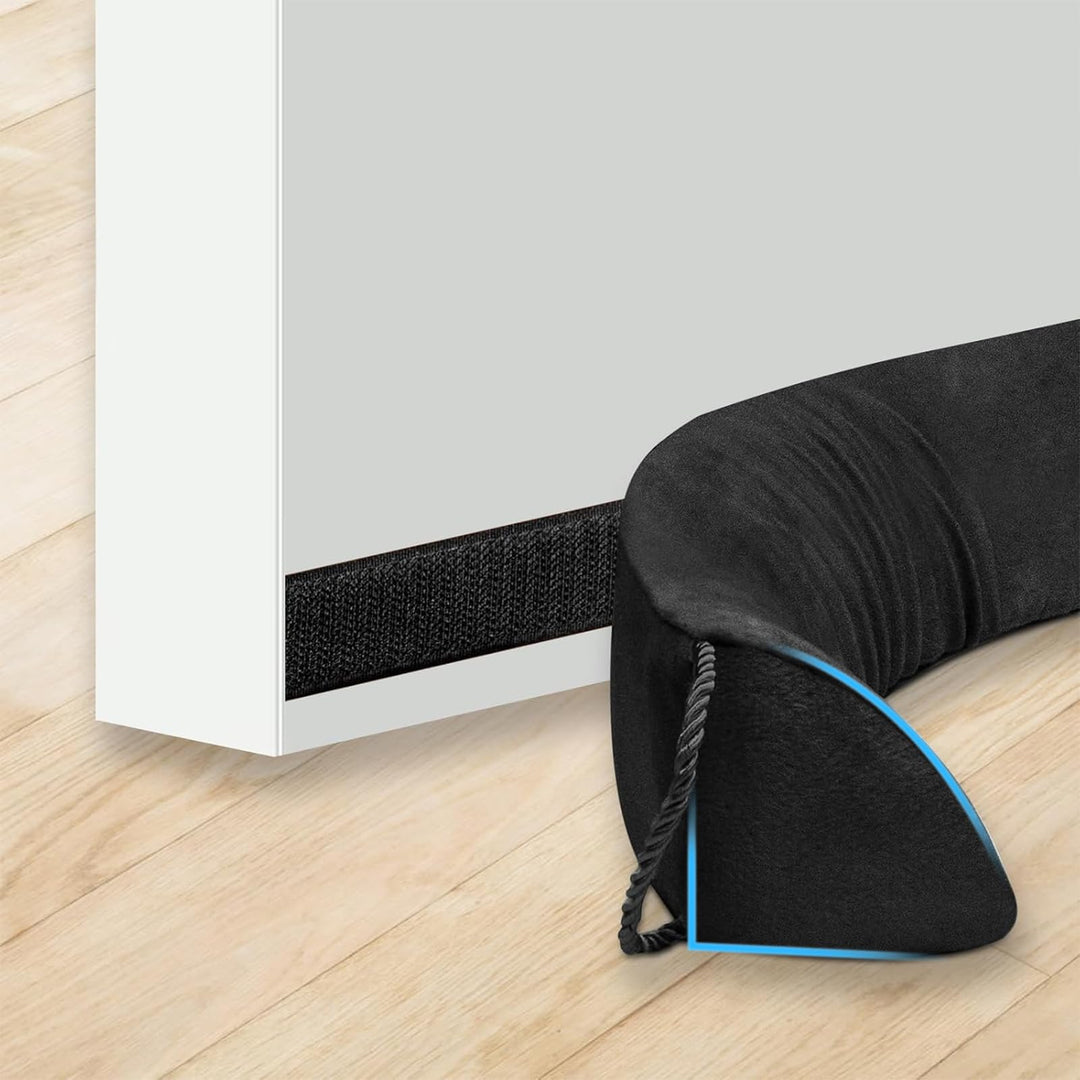 90-94cm Zugluftstopper für Türen mit Schalldämmendem Schaumstoff und 2 Ballastsäcke,90° Zugluftstopp
