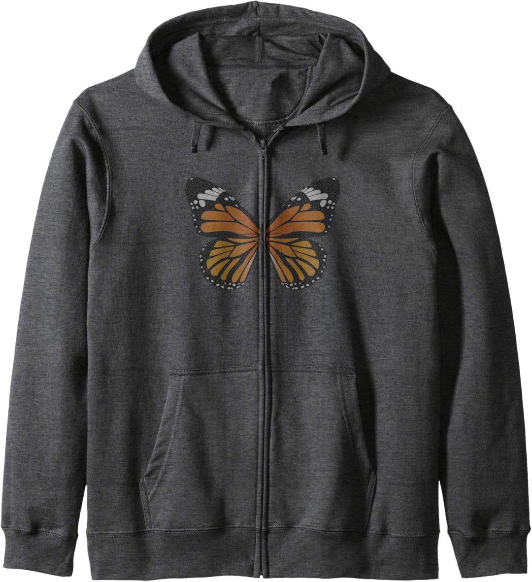 Monarch Butterfly Large Portrait Kapuzenjacke