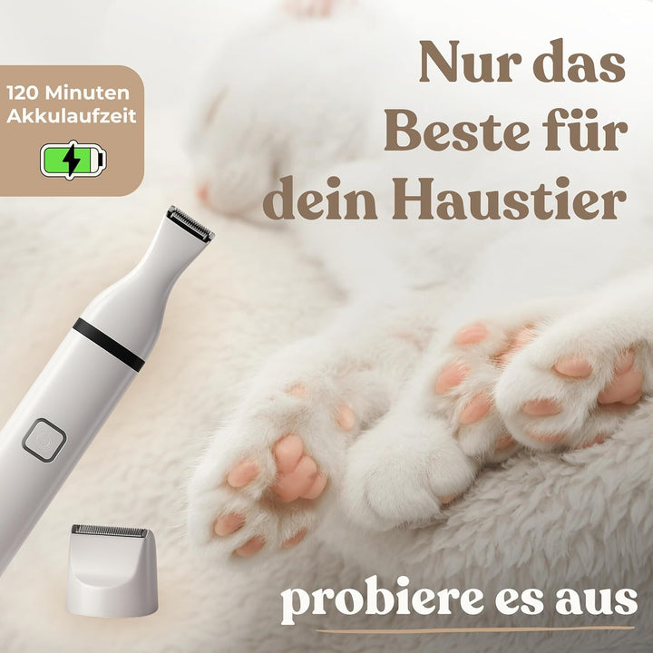 Profi Pfotentrimmer für Hunde und Katzen - Hundepfoten Trimmer leise Schermaschine Hundeschermaschin