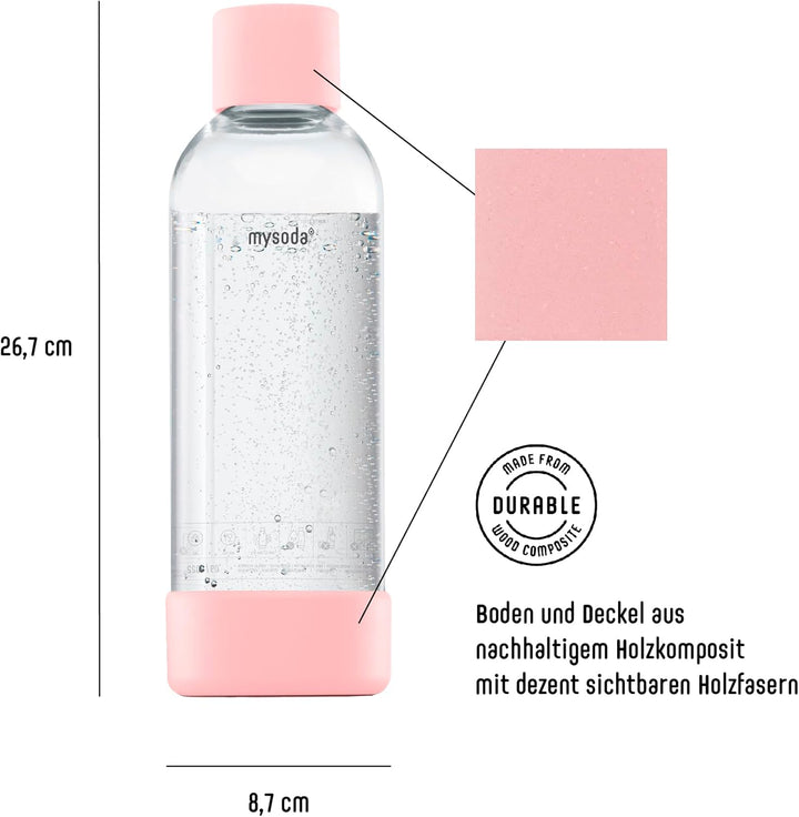 Mysoda: Wasserflasche für Wassersprudler, BPA-freies Plastik, mit "Quick-Lock" Schnellverschluss, De