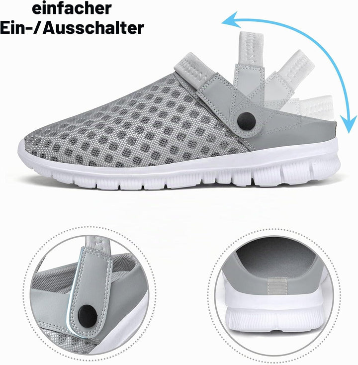 SAGUARO Sommer Clogs Herren Atmungsaktiv Hausschuhe Damen Leicht Pantolette Strand Slippers rutschfe