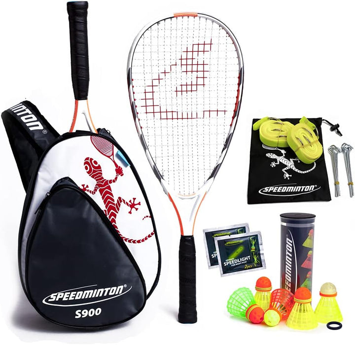 Speedminton® S900 Set – Original Speed Badminton/Crossminton Profi Set mit Carbon Schlägern inkl. 5