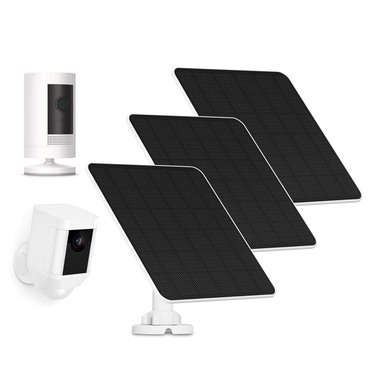 Solarpanel für Ring Kamera, 5W Solar Charger für Ring Stick Up Cam/Pro Akku, Spotlight Cam Plus/Pro