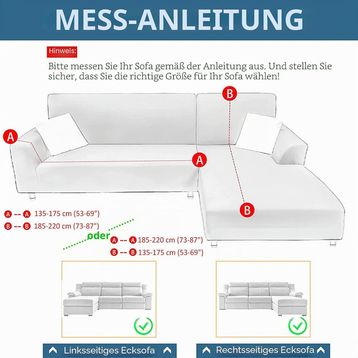 JHLD Sofabezug L Form, Stretch Sofabezug Samt L-förmiger Sofabezug Weiche Anti-rutsch Sofa Überwürfe