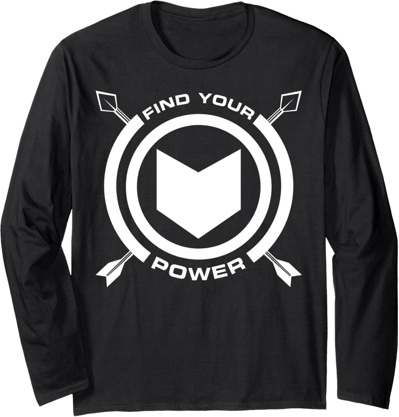 Marvel Hawkeye Find Your Power Simple Logo Langarmshirt