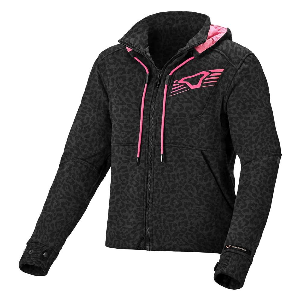Macna District Damen Motorrad Textiljacke (Dark Grey,L)
