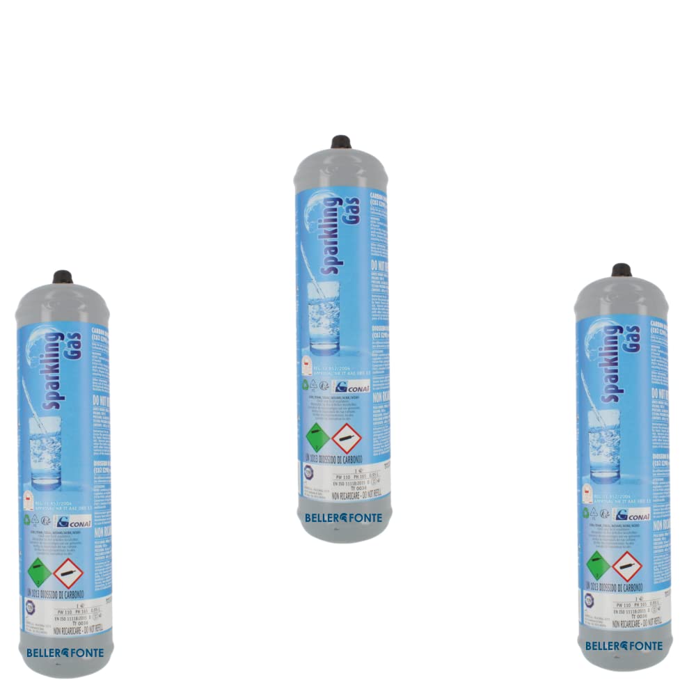 Co2 Einweg Zylinder Flasche 600 gr E290 Kohlesäure Anschluss 11x1 M für Wassersprudler, Kühlaggregat