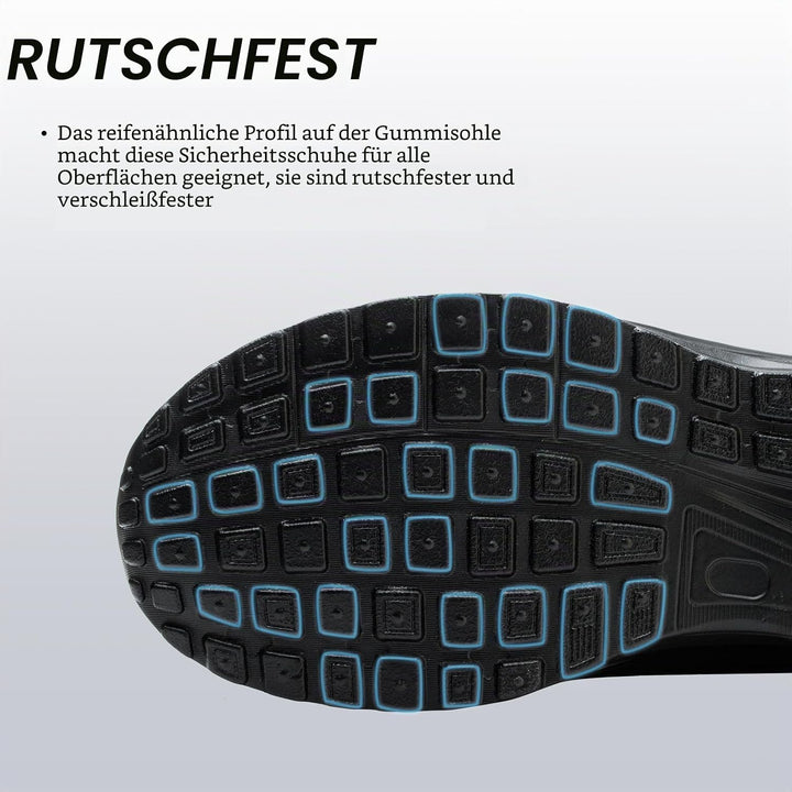 Hitopteu Sicherheitsschuhe Herren Arbeitsschuhe Damen Leicht Sportlich Arbeitsturnschuhe mit Stahlka