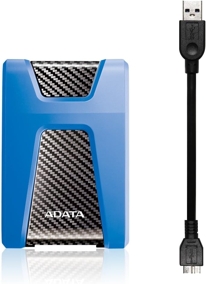 ADATA HD650 - 2 TB, externe Festplatte mit USB 3.2 Gen.1, blau 2 TB blau, 2 TB blau