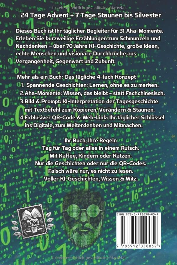 KI Adventskalender interaktiv: Edition 2025 mit 24 +7 QR Codes & Prompts, Gebundenes Buch