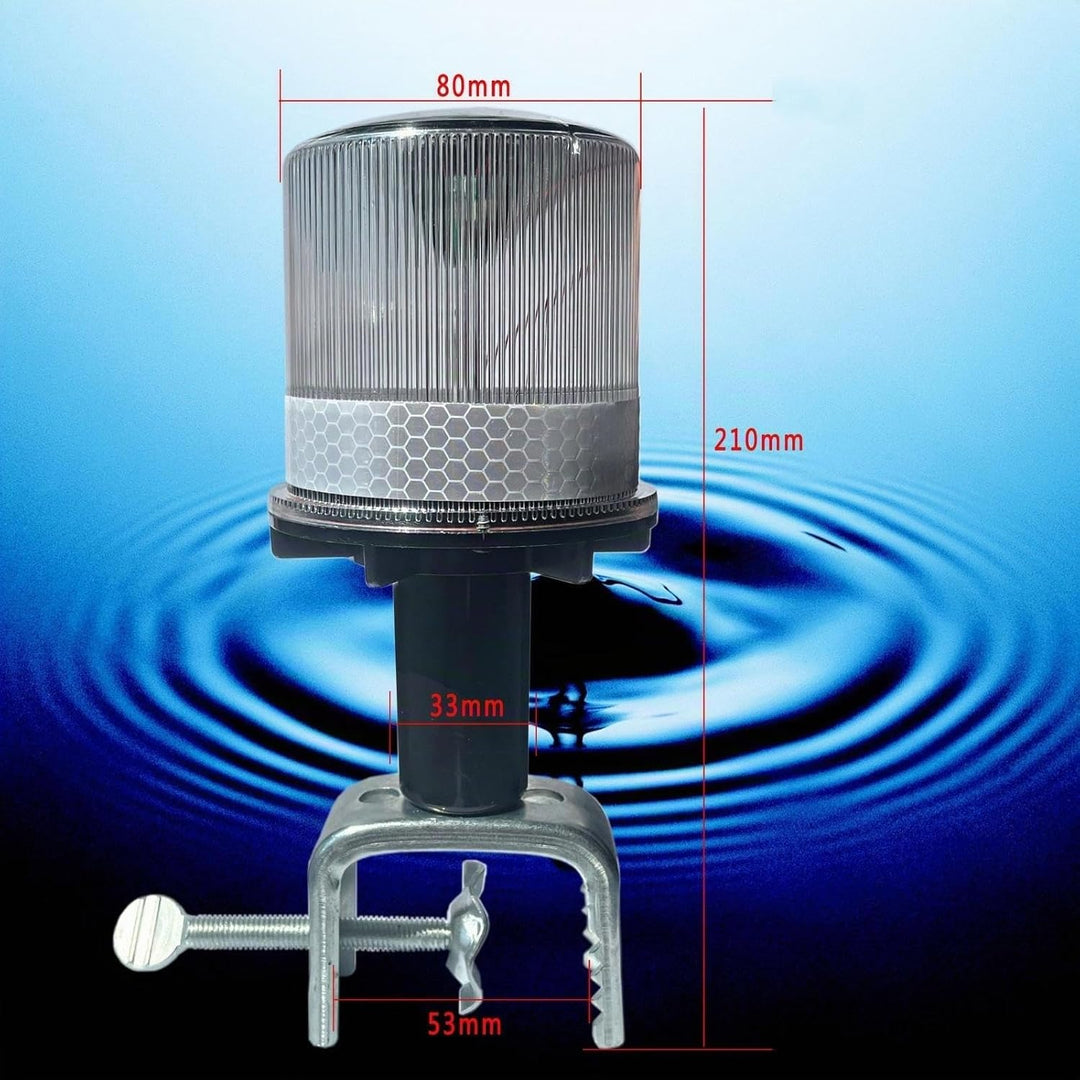 Cloud Fire Navigationslicht Solar,Led Toplicht Boot 0.5nm,360°Ankerlicht mit Halterung IP67 Wasserdi