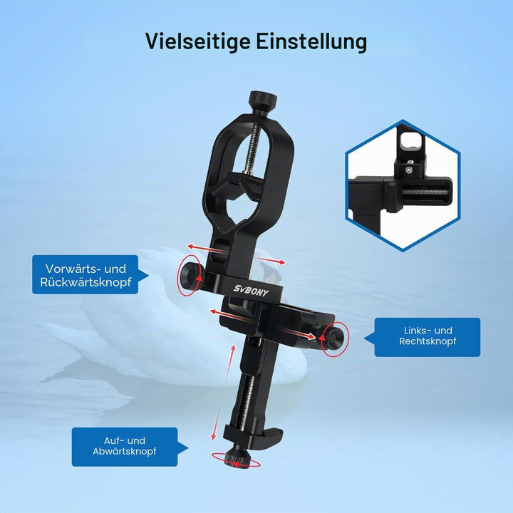 Svbony SV41 Mak Spektiv mit Stativ, Smartphone-Adapter, kabelloser Controller, 25-75 x 70 mm abgewin