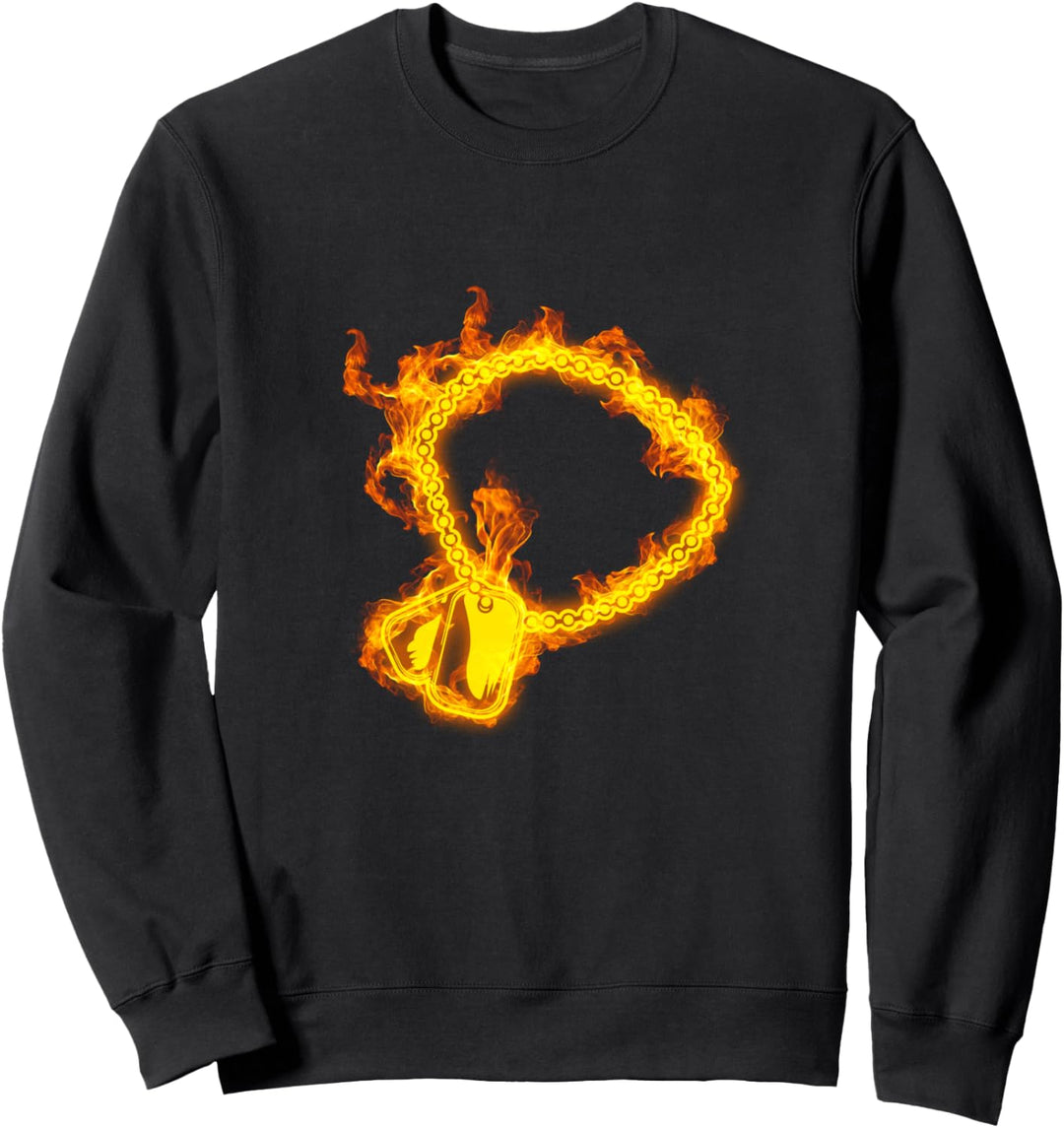 Feuer Soldaten Erkennungsmarke Flammen Heer Armee Soldat Sweatshirt