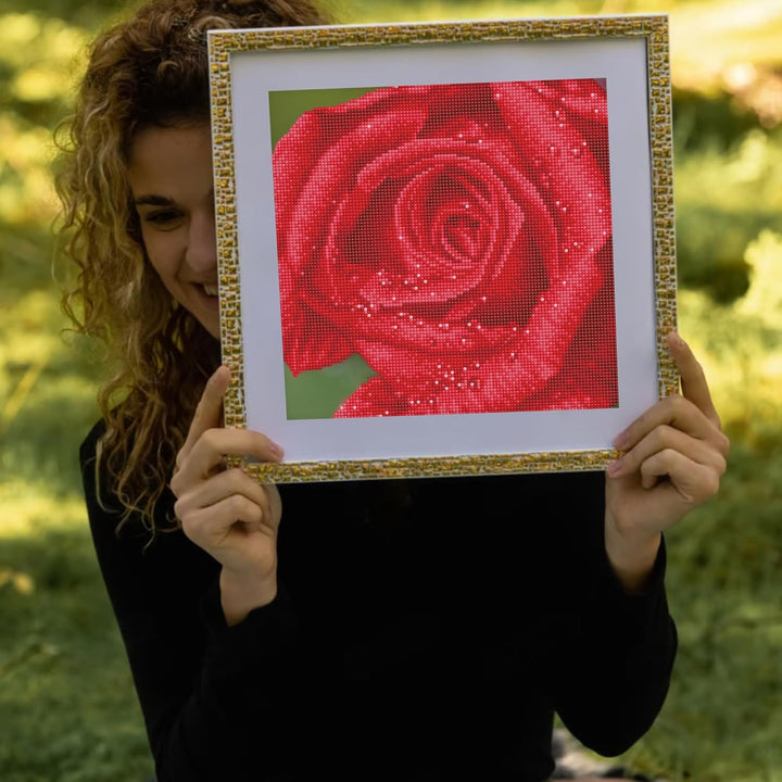 DIAMOND DOTZ DD5.039 - Original 5D Diamond Painting Set Rose, Kreativset mit 10.449 Diamant Mosaikst
