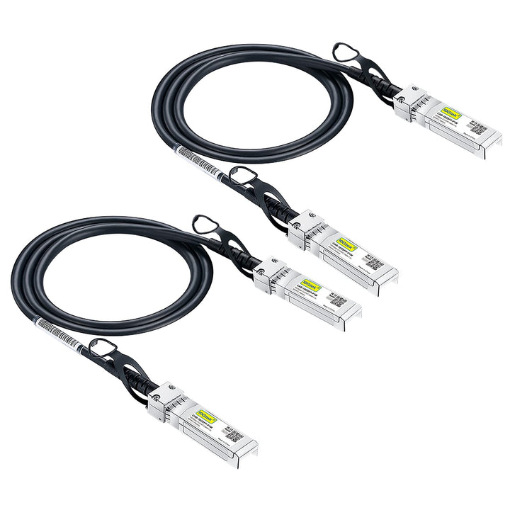 [2 Stück] 10Gtek SFP+ DAC Twinax Kabel 1-Meter(3.3ft), 10G SFP+ to SFP+ Direct Attach Copper Passive
