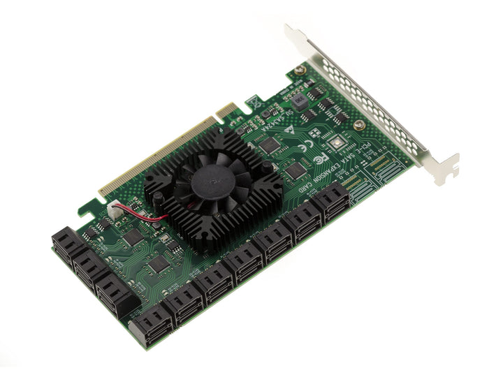 KALEA-INFORMATIQUE PCI Express PCIe 3.0 x16 Controller-Karte mit 20 Ports für SATA 6G-Festplatten. C