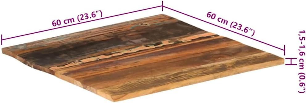 vidaXL Tischplatte Massivholzplatte Holzplatte Ersatztischplatte Holz Platte für Couchtisch Quadrati