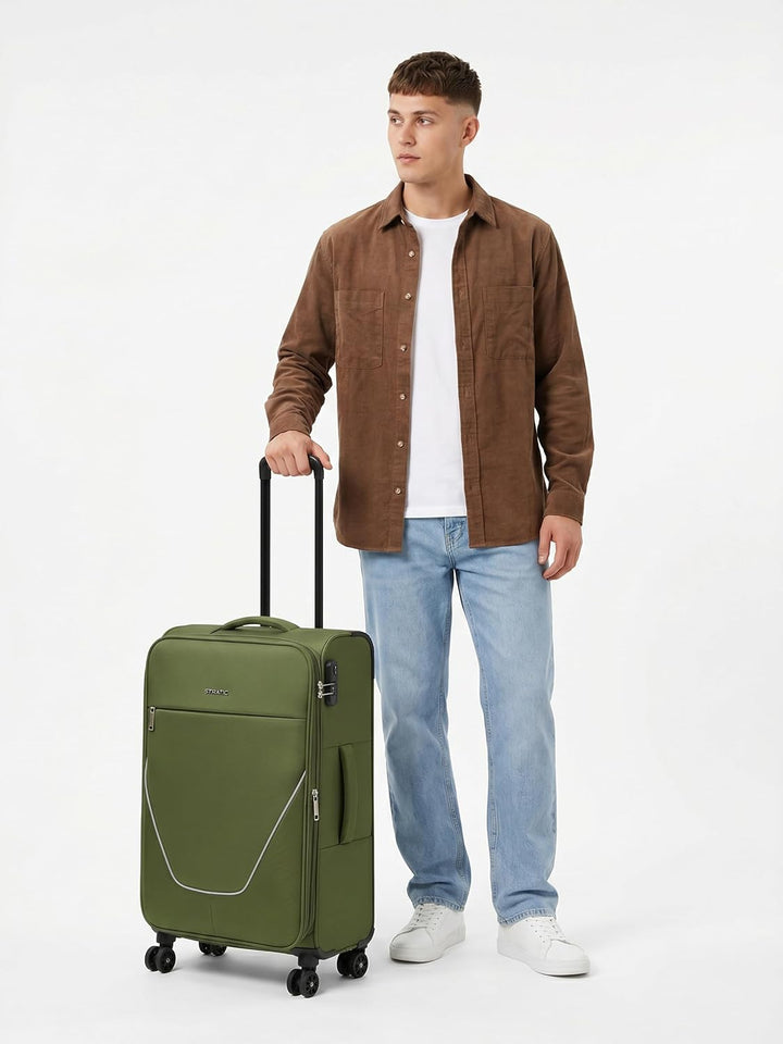 Stratic Check-in Koffer für Damen und Herren | mittelgrosser Trolley 42 x 26 x 65 cm aus hochwertige