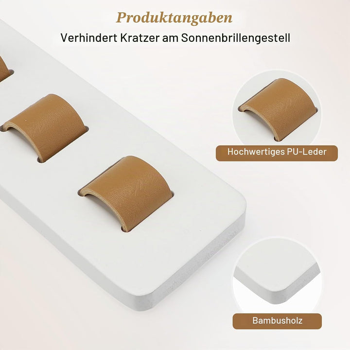 9-fach Brillenhalter Wand,Brillenaufbewahrung, Brillenständer Holz, Sonnenbrillen Organizer, für Son