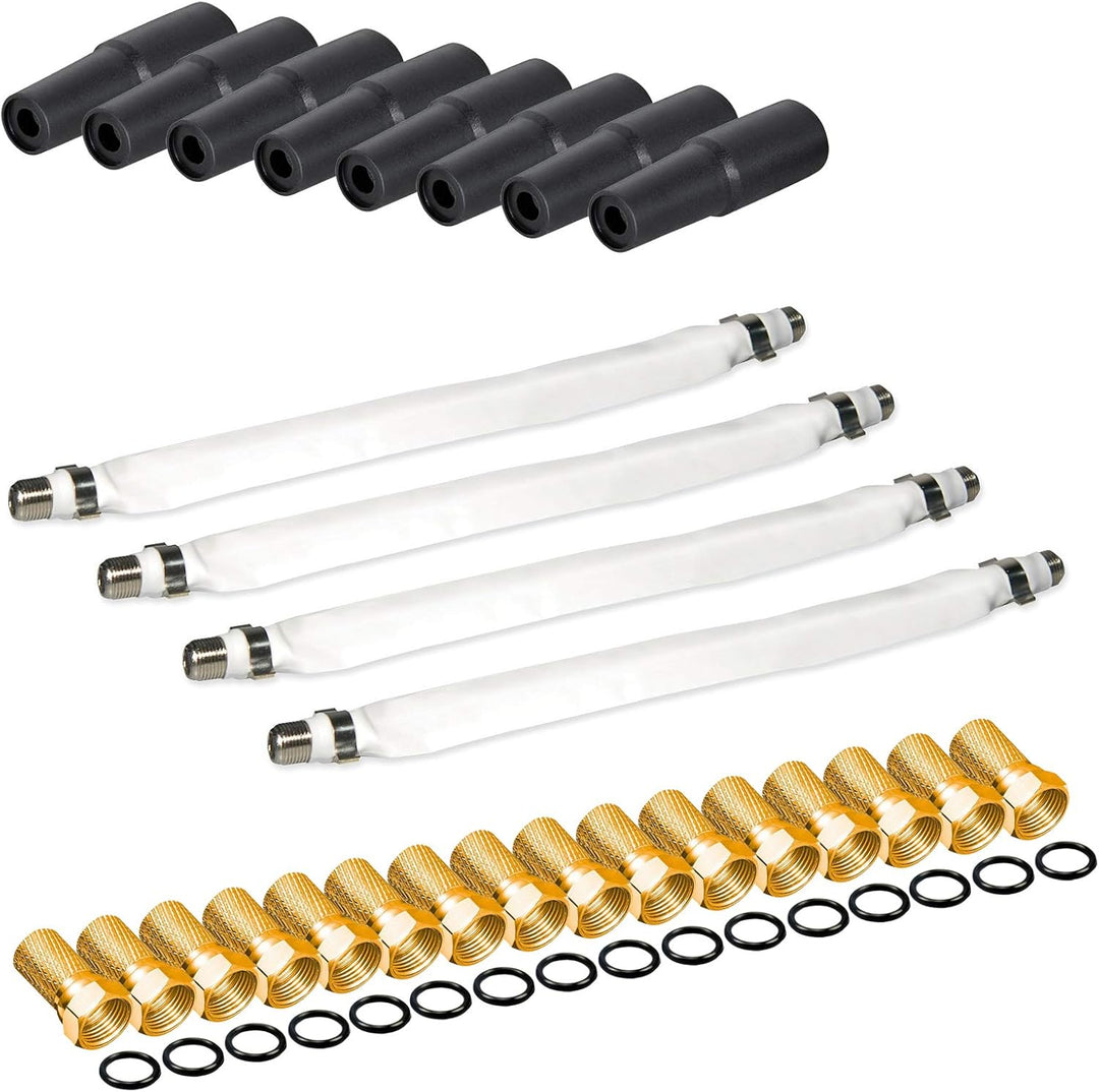 netshop 25 Set: Megasat Flachantenne Profi Line H30 D4 Quad inkl. Fensterhalterung + 50m Kabel + 4X