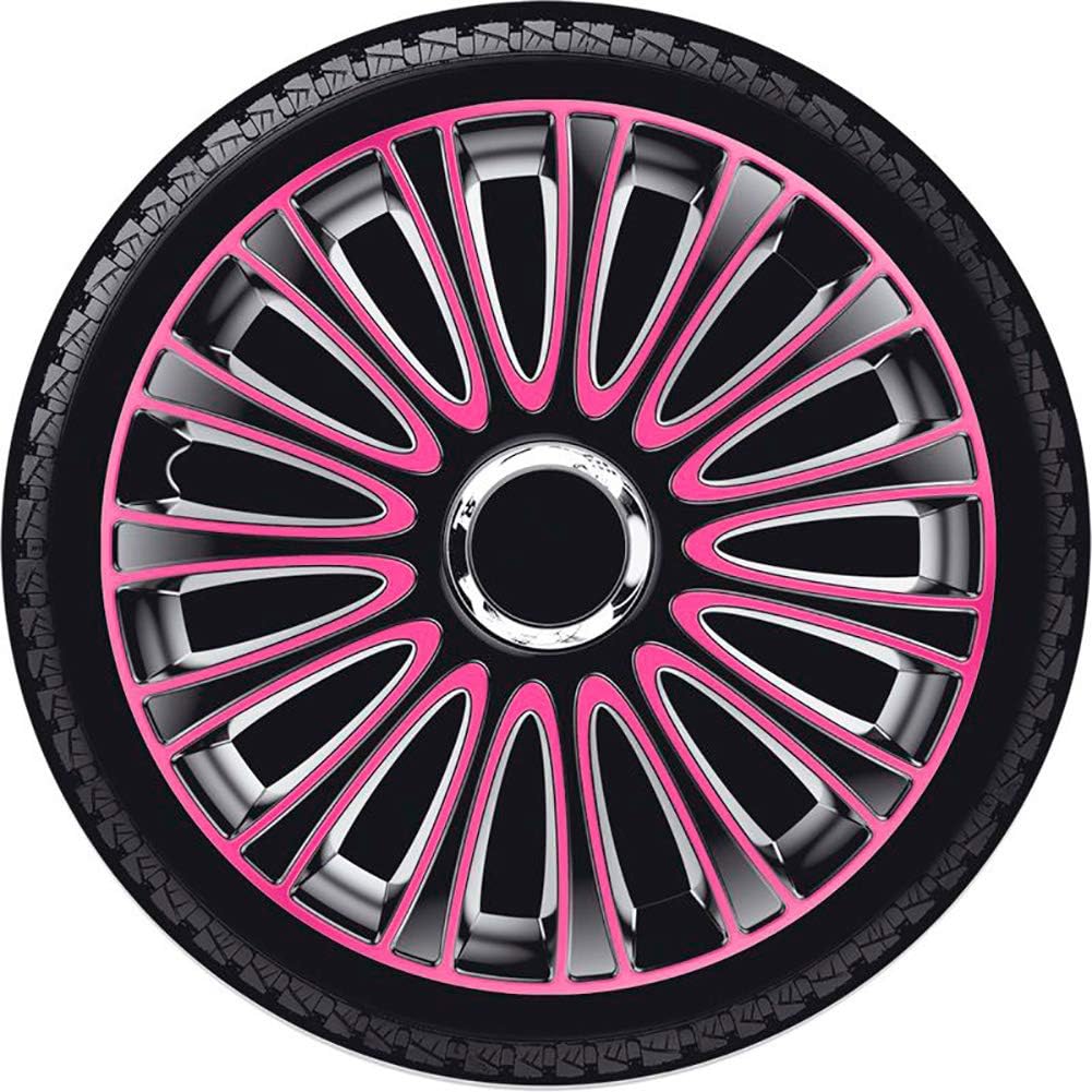 AUTO-STYLE Satz Radzierblenden LeMans 13-Zoll Schwarz/Pink LeMans Schwarz/Pink 13-Zoll, LeMans Schwa