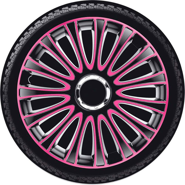 AUTO-STYLE Satz Radzierblenden LeMans 13-Zoll Schwarz/Pink LeMans Schwarz/Pink 13-Zoll, LeMans Schwa