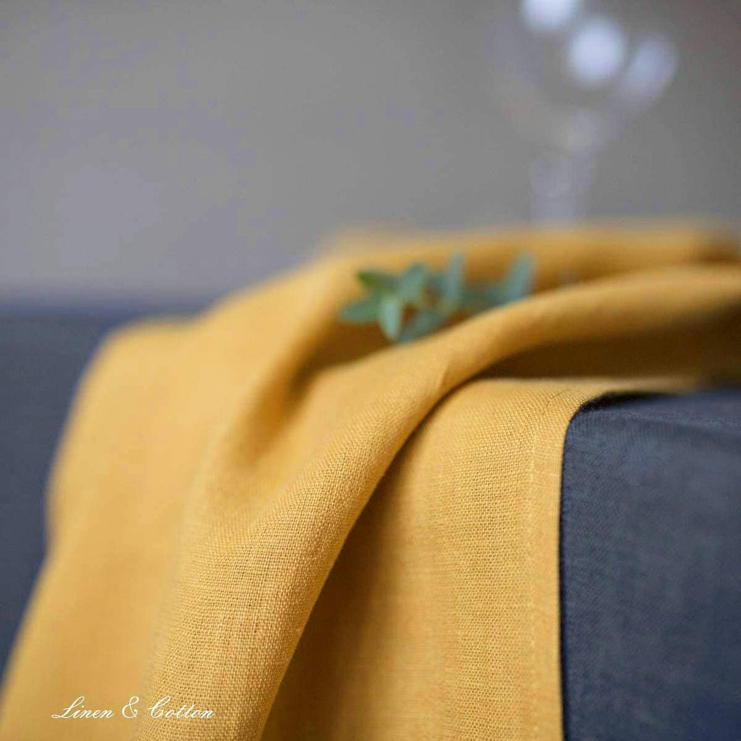 Linen &amp; Cotton Tischläufer Stoff Tischband Tischdeko Hygge in Verschiedenen Farben - 100% Leinen, Se