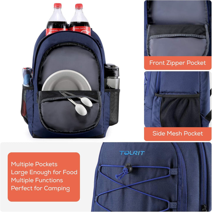 TOURIT 25L kühlrucksack, Wasserdichter kühl Rucksack Kühltasche Ultraleichter Rucksack für Männer un