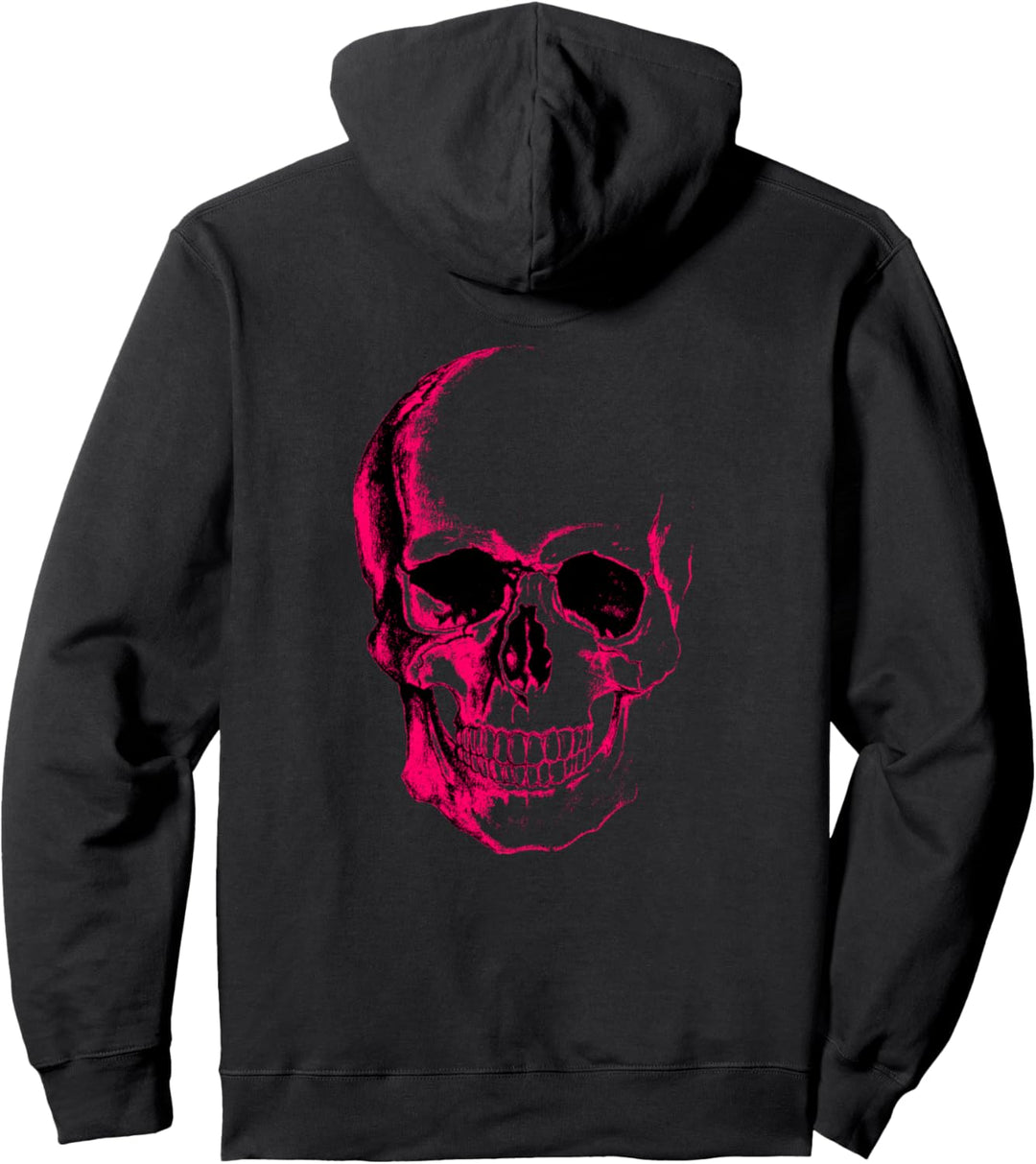Totenkopf-Grafik in Pink Pullover Hoodie