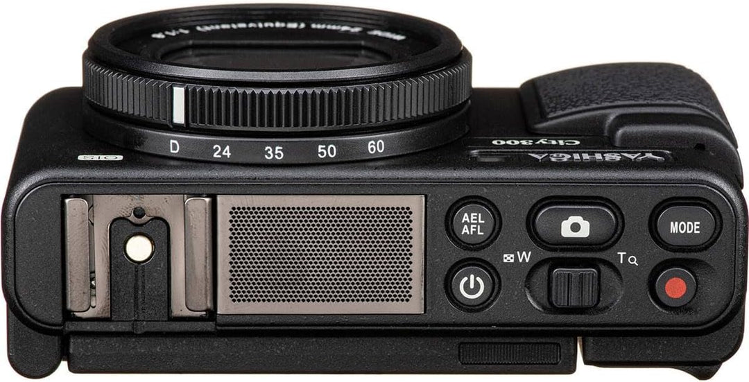 YASHICA City 300 Digitalkamera (schwarz) mit QuickFlash-Kamera-Taschenlampe