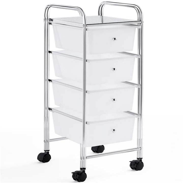 Yaheetech Küchewagen Rollwagen inkl. 4 Schubladen Allzweckwagen Küchen Organizer Servierwagen Trolle