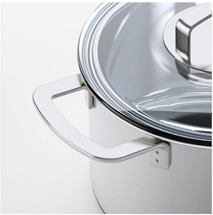 IKEA Ikea 365+ Topf mit Deckel, 8,0 l, Edelstahl