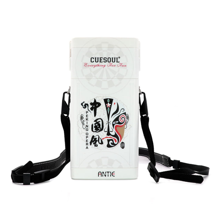 CUESOUL ANTIE Hard Dart Case für 6 Steel Tip Darts/Soft Tip Darts and Extra Dart Tips, Shafts and Fl