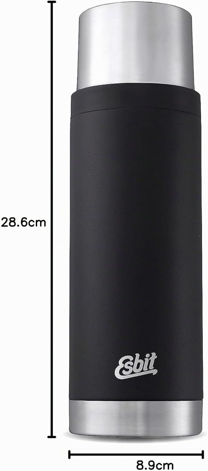 Esbit Thermoflasche Sculptor - Isolierte Flasche aus Edelstahl für warme und kalte Getränke – 1000 m