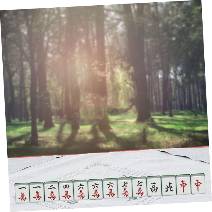 TOYANDONA Mahjong Tischdecke Party Tischläufer Karten Spielunterlage Mahjong Tischset Tischwäsche Sc