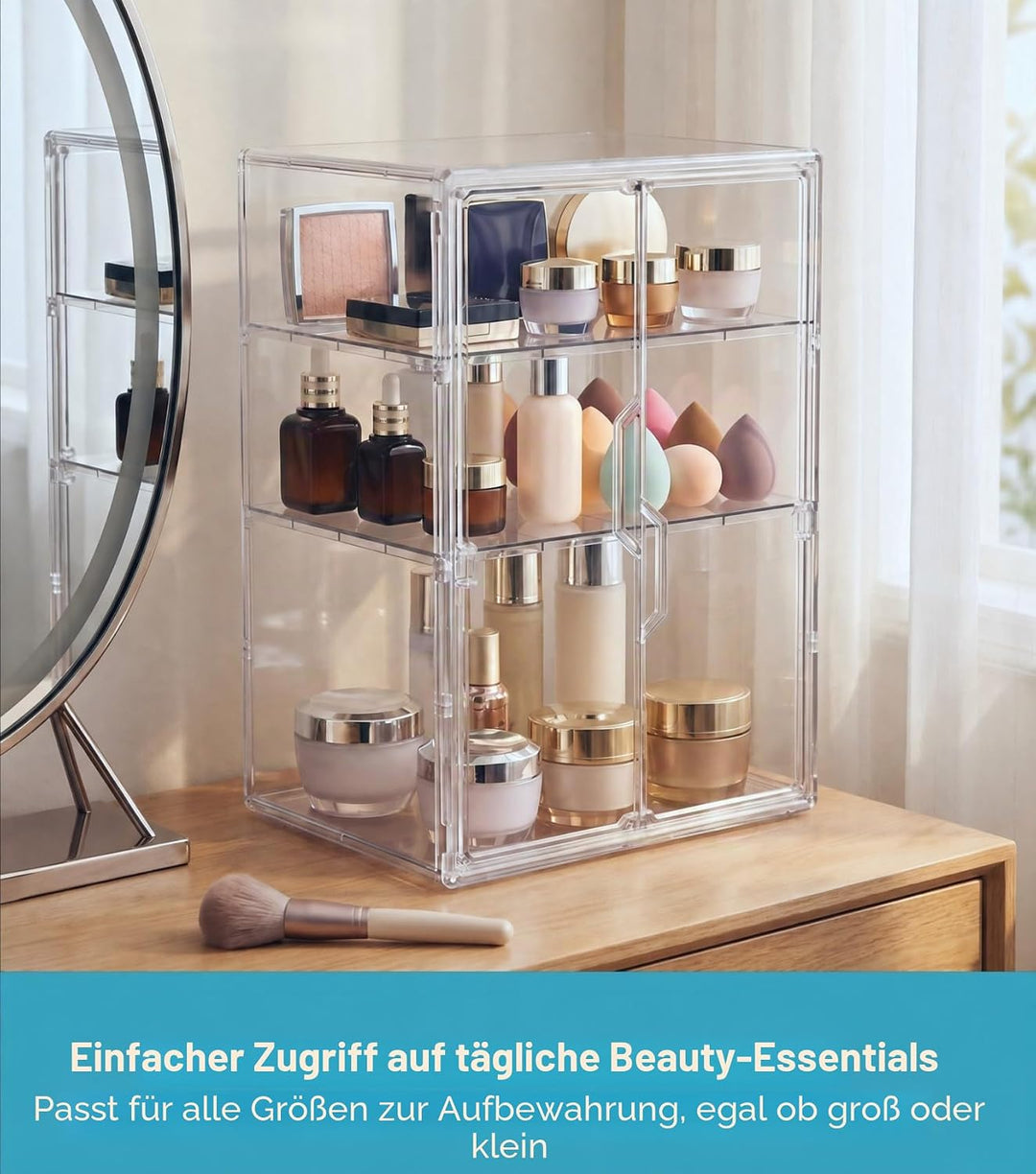 Schminktisch Organizer, Präsentations-Aufbewahrungsschrank, staubdichter Organizer für Make-up, Haus