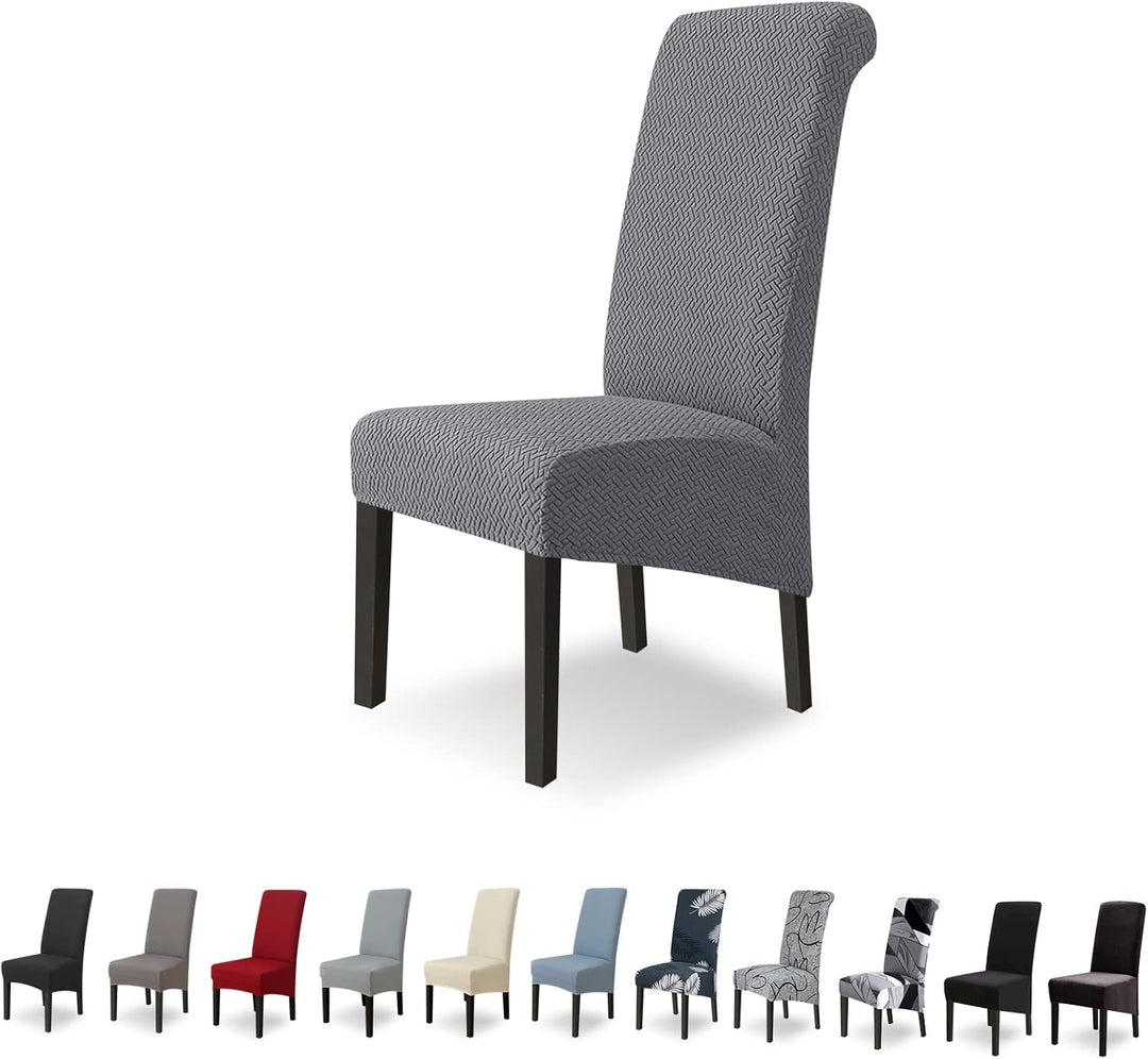 Lydevo Stuhlhussen XL 6er Set Stretch Stuhlhussen Schwingstühle XL für Esszimmerstühle Spandex Unive