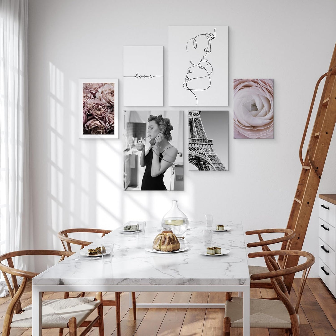 Muralo - Wandbilder Set - Leinwand Bilder Set Aufhängefertig - Bilder für Wohnzimmer Schlafzimmer -