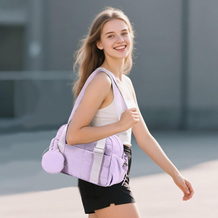 LEDAOU Mini Sporttasche für Damen, Kleiner gepolsterter Turnbeutel mit Nassfach und Münztasche, Leic