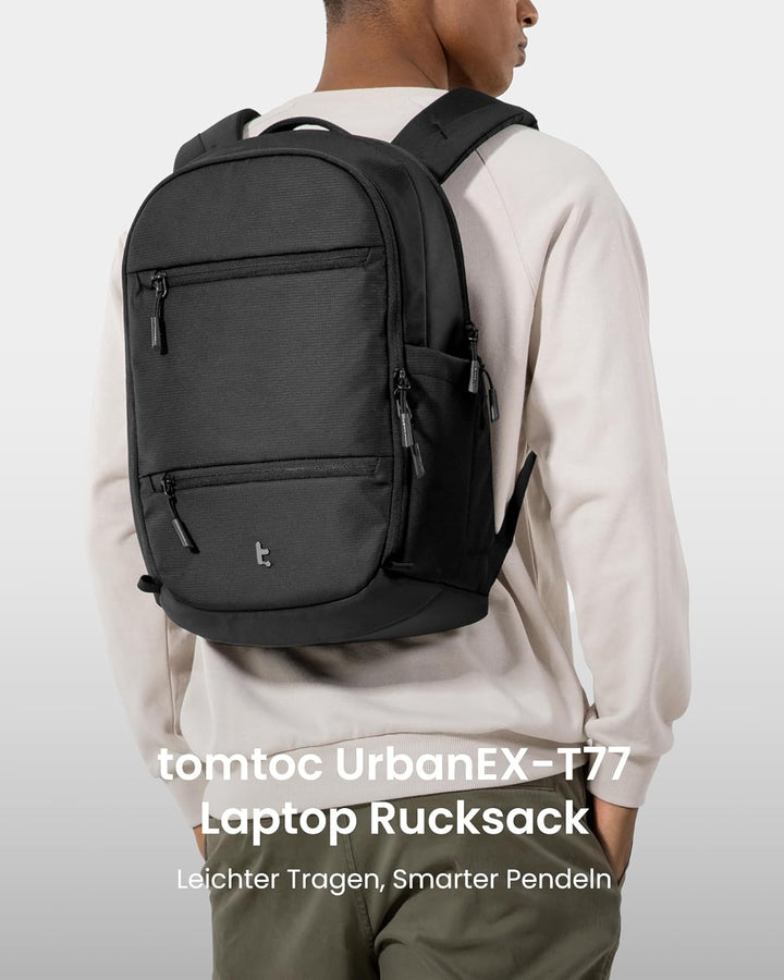 tomtoc Laptop Rucksack 22L, Business Rucksack Herren Damen mit Laptopfach für 15,6-16 Zoll Notebook,