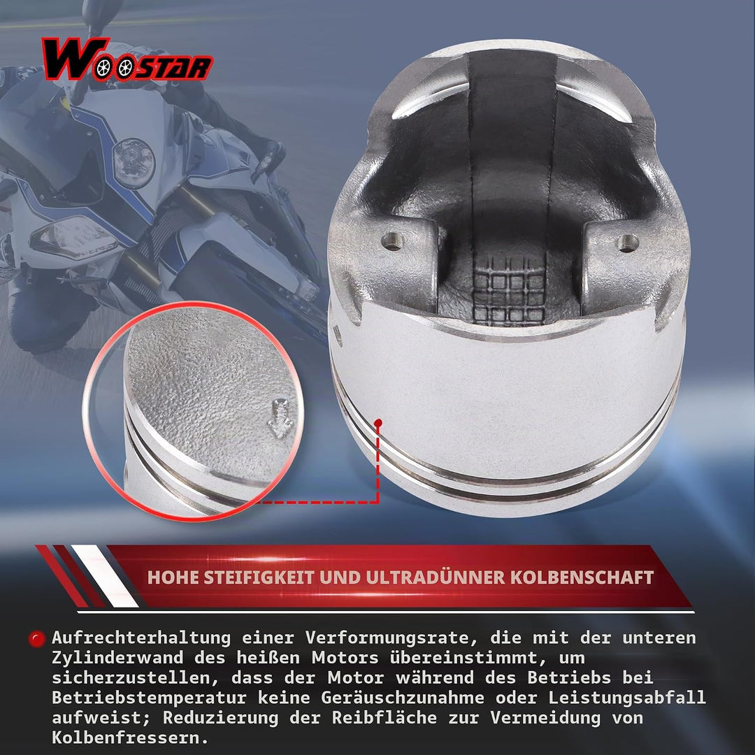 WOOSTAR 40mm Kolbenring Kit Ersatz für 2 Takt 49ccm 50ccm Y-Zinger Jog Moped Roller Dirt Pitbike Go