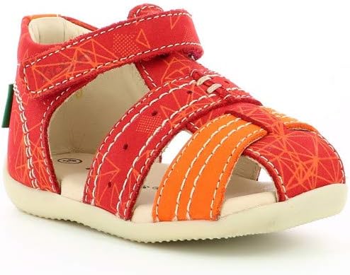 Kickers Unisex Baby Bigbazar-2 Sandale 19 EU Rot Orange Galactic, 19 EU Rot Orange Galactic