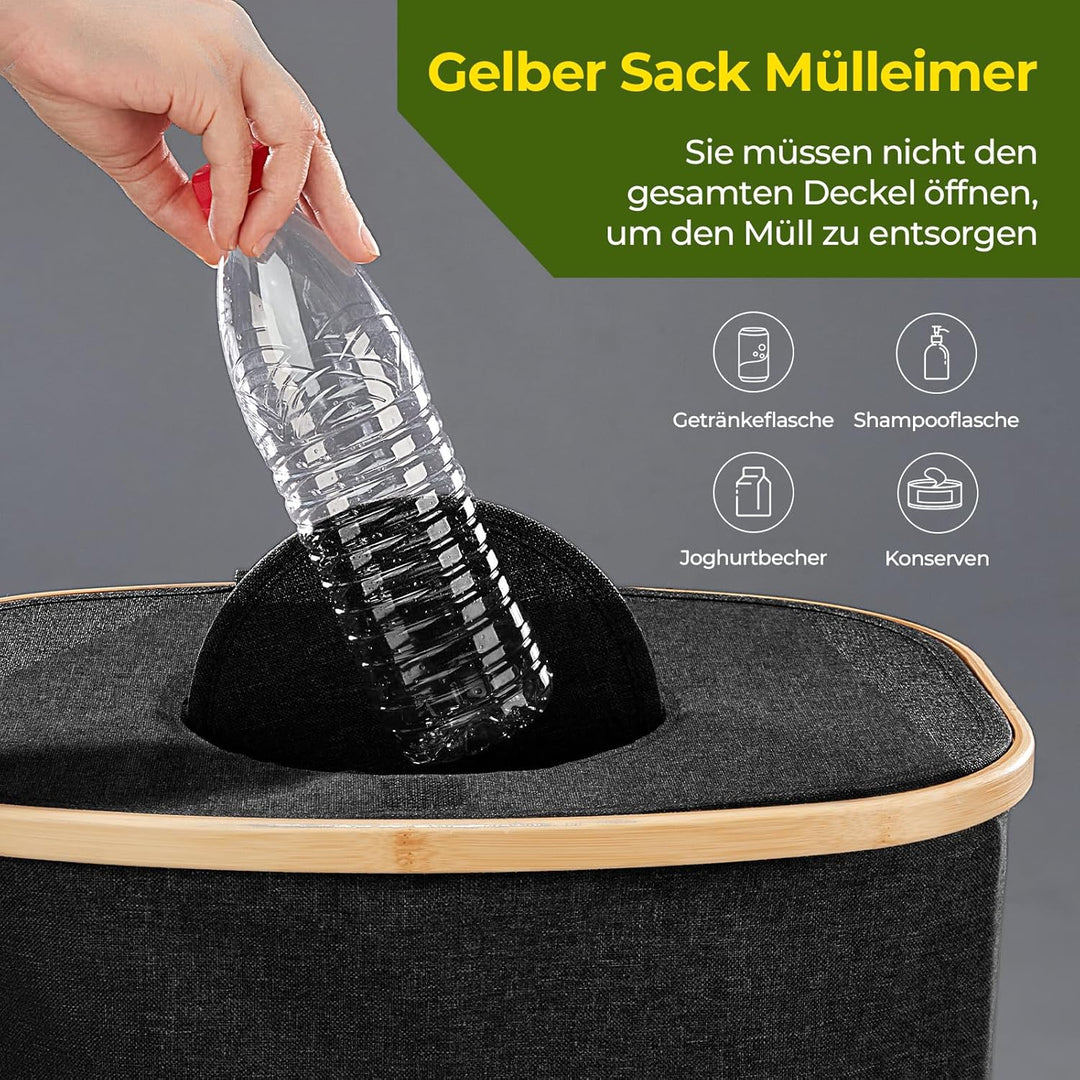 Gelber Sack Ständer, Müllsackständer mit Clip, Ständer für gelben sack, Mülleimer 90 liter, Gelber S